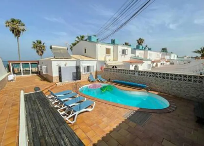 Beachfront San Antonio With Private Heated Pool Bbq In The Heart Of By Amazzzing Travel Villa